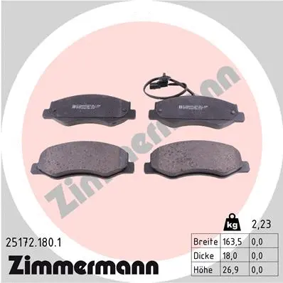 Brake Pad Set, disc brake (25172.180.1)