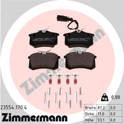 Brake Pad Set, disc brake (23554.170.4)