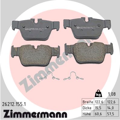 Brake Pad Set, disc brake (26212.155.1)