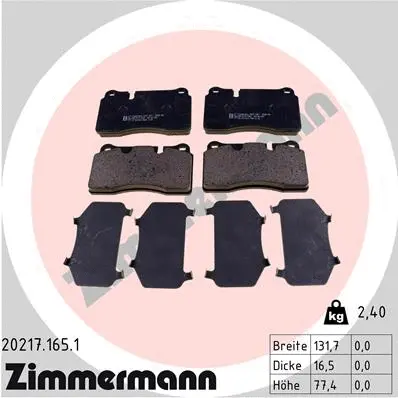 Brake Pad Set, disc brake (20217.165.1)