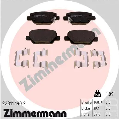 Brake Pad Set, disc brake (22311.190.2)