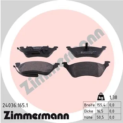 Brake Pad Set, disc brake (24036.165.1)