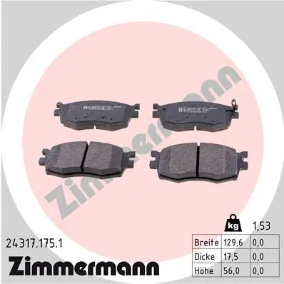 Brake Pad Set, disc brake (24317.175.1)