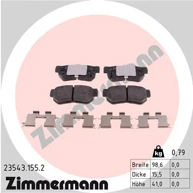 Brake Pad Set, disc brake (23543.155.2)