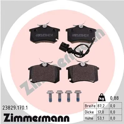 Brake Pad Set, disc brake (23829.170.1)