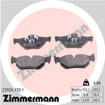 Brake Pad Set, disc brake (23926.170.1)