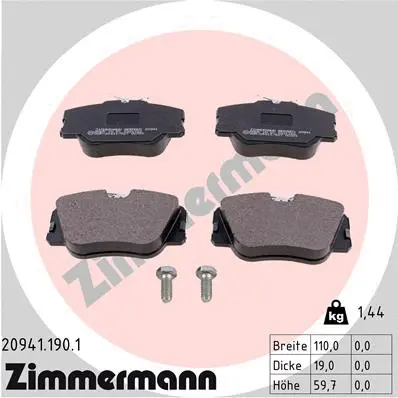 Brake Pad Set, disc brake (20941.190.1)