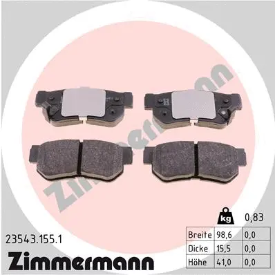 Brake Pad Set, disc brake (23543.155.1)