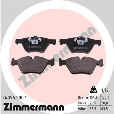 Brake Pad Set, disc brake (24096.200.1)