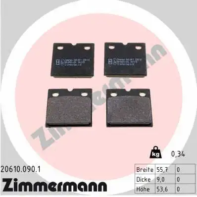 Brake Pad Set, disc parking brake (20610.090.1)