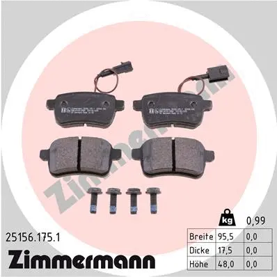 Brake Pad Set, disc brake (25156.175.1)