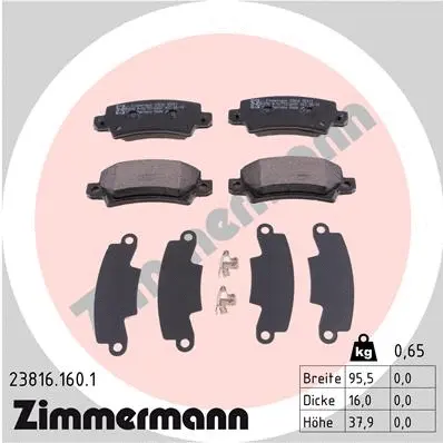 Brake Pad Set, disc brake (23816.160.1)