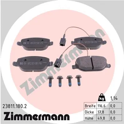 Brake Pad Set, disc brake (23811.180.2)