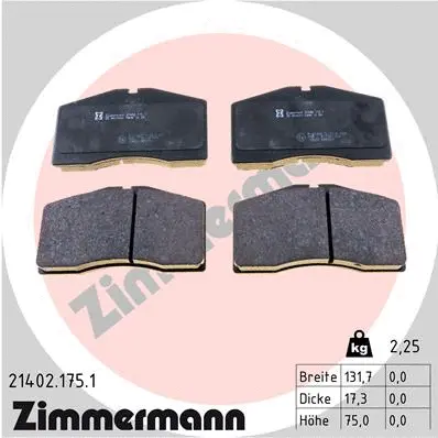 Brake Pad Set, disc brake (21402.175.1)