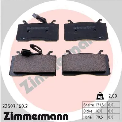 Brake Pad Set, disc brake (22507.160.2)