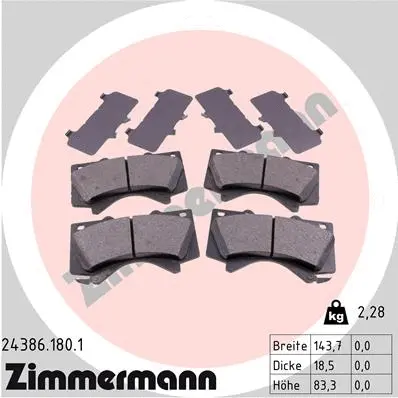 Brake Pad Set, disc brake (24386.180.1)