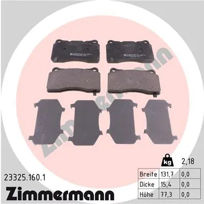 Brake Pad Set, disc brake (23325.160.1)