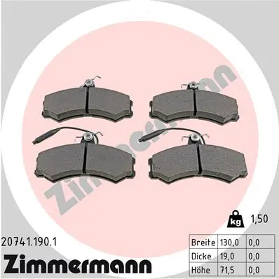 Brake Pad Set, disc brake (20741.190.1)