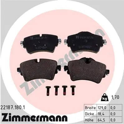 Brake Pad Set, disc brake (22187.180.1)