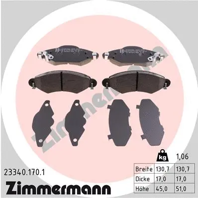 Brake Pad Set, disc brake (23340.170.1)