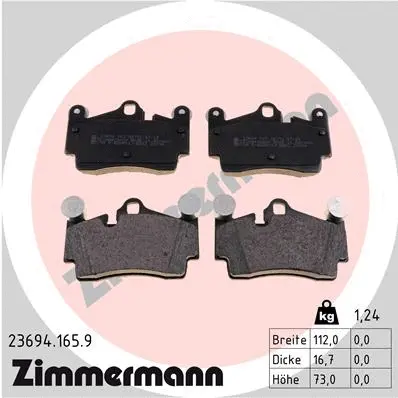 Brake Pad Set, disc brake (23694.165.9)