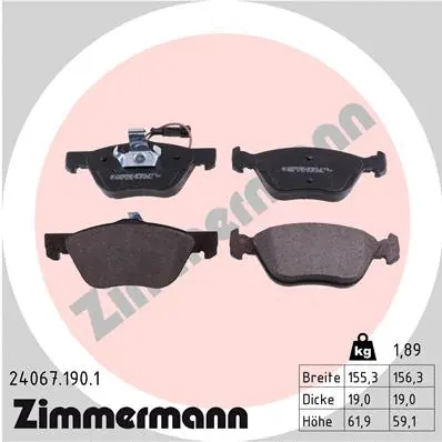 Brake Pad Set, disc brake (24067.190.1)