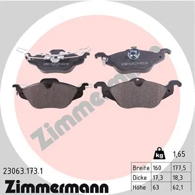 Brake Pad Set, disc brake (23063.173.1)