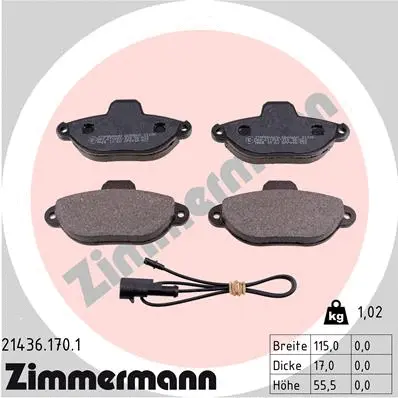 Brake Pad Set, disc brake (21436.170.1)