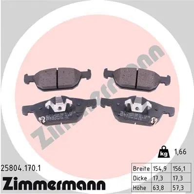 Brake Pad Set, disc brake (25804.170.1)