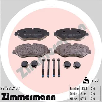 Brake Pad Set, disc brake (29192.210.1)