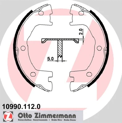 Brake Shoe Set, parking brake (10990.112.0)