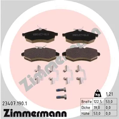 Brake Pad Set, disc brake (23407.190.1)