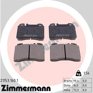 Brake Pad Set, disc brake (21153.160.1)