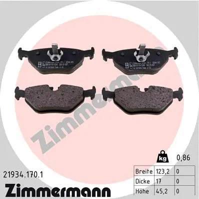 Brake Pad Set, disc brake (21934.170.1)