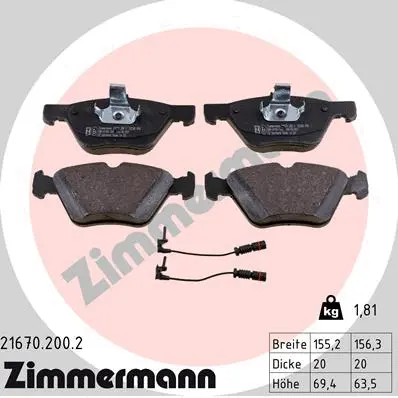 Brake Pad Set, disc brake (21670.200.2)