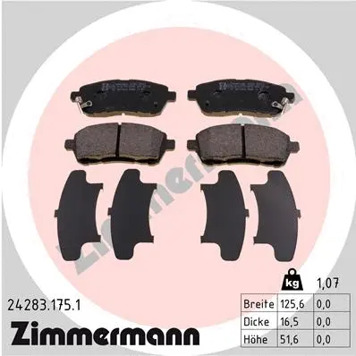 Brake Pad Set, disc brake (24283.175.1)