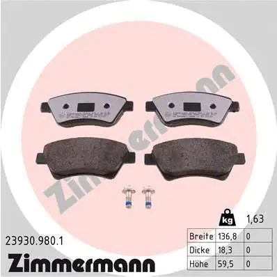 Brake Pad Set, disc brake (23930.980.1)