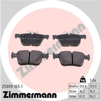 Brake Pad Set, disc brake (25009.165.1)