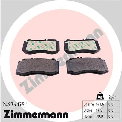 Brake Pad Set, disc brake (24976.175.1)