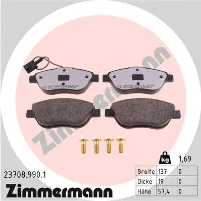 Brake Pad Set, disc brake (23708.990.1)