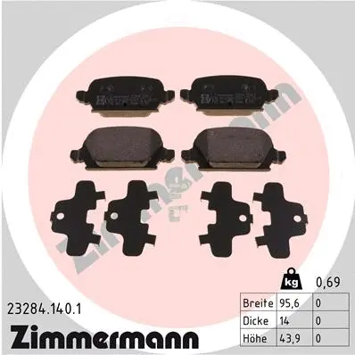 Brake Pad Set, disc brake (23284.140.1)