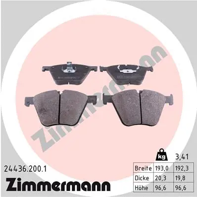 Brake Pad Set, disc brake (24436.200.1)