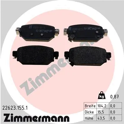 Brake Pad Set, disc brake (22623.155.1)