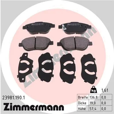 Brake Pad Set, disc brake (23981.190.1)