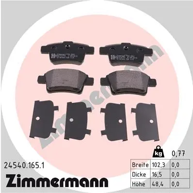 Brake Pad Set, disc brake (24540.165.1)