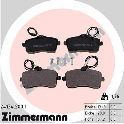 Brake Pad Set, disc brake (24134.200.1)