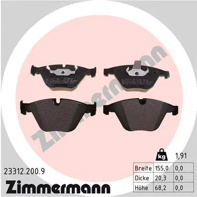 Brake Pad Set, disc brake (23312.200.9)