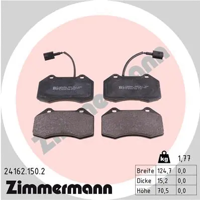 Brake Pad Set, disc brake (24162.150.2)