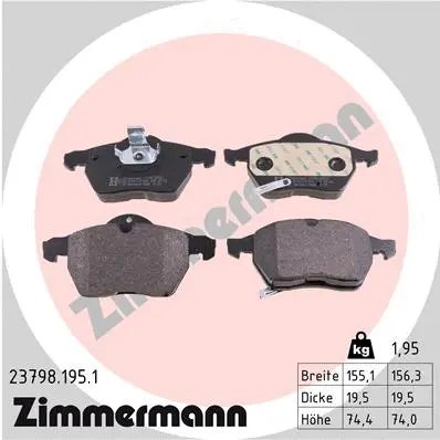 Brake Pad Set, disc brake (23798.195.1)