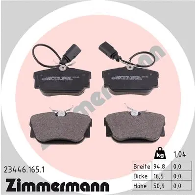 Brake Pad Set, disc brake (23446.165.1)